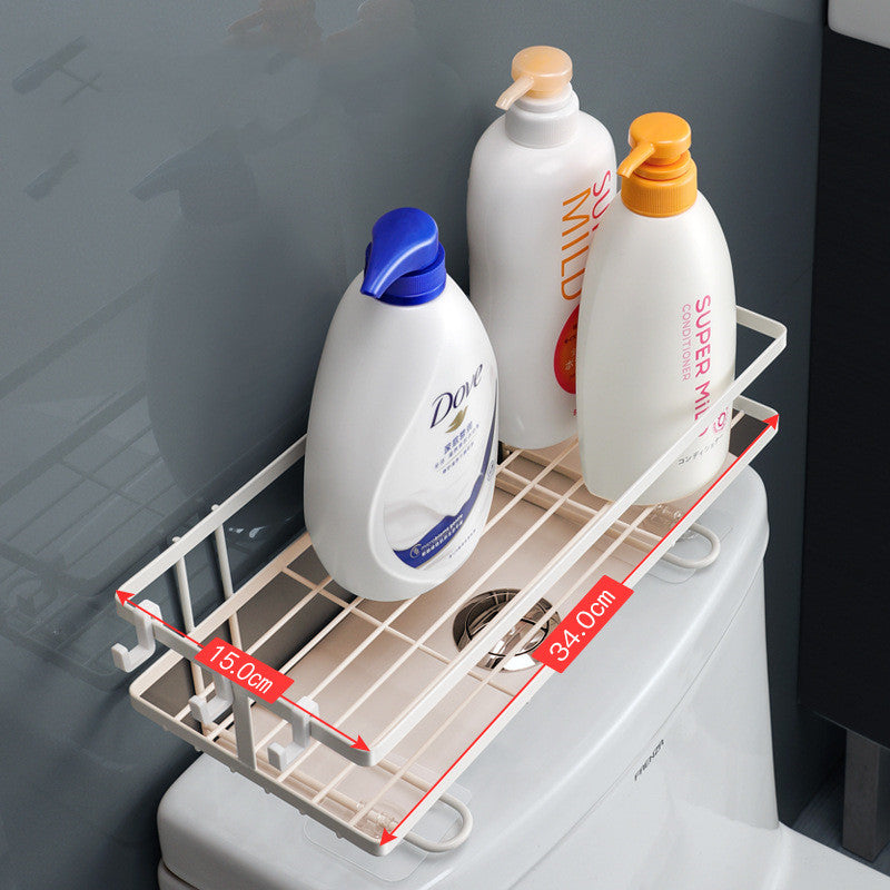 Wall-Mounted Toilet Storage Rack for Bathroom Organization