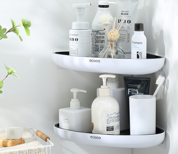 Wall-Mounted Bathroom Storage Rack for Easy Organization