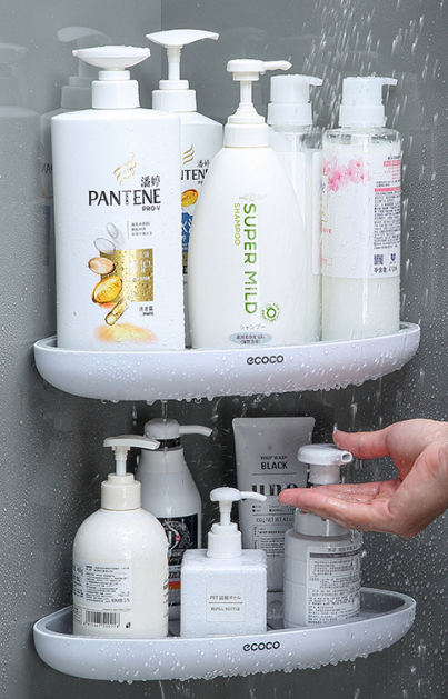 Wall-Mounted Bathroom Storage Rack for Easy Organization